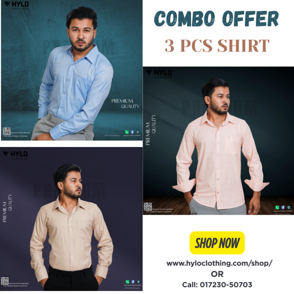 3 Pieces Shirt Combo